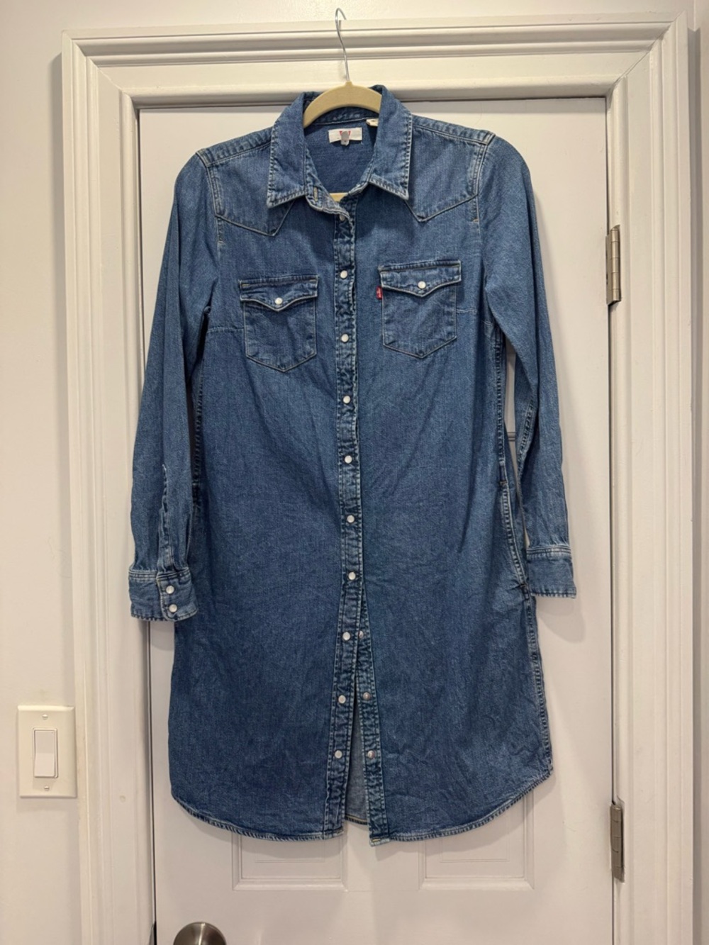 Levi's Blue Denim Shirt Dress